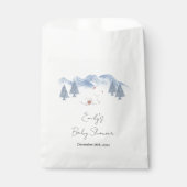 かわいい男女兼用冬のシロクマ赤ちゃんシャワー フェイバーバッグ (正面)