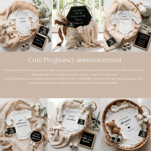 かわいい男女兼用妊娠のお知らせ シーズンカード