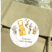 かわいい男女兼用小さな漁師の赤ちゃんシャワー ラウンドシール