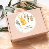 かわいい男女兼用小さな漁師の赤ちゃんシャワー ラウンドシール