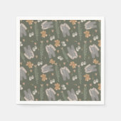 かわいい男女兼用服ボホベイビーシャワー スタンダードカクテルナプキン (正面)