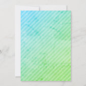 かわいい男女兼用物干しボホベイビーシャワー 招待状 (裏面)