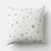かわいい男女兼用白い銀色の星エレガント クッション (裏面)