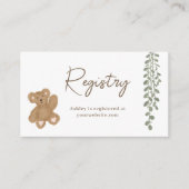 かわいい男女兼用衣料品ラインボホベイビーシャワー エンクロージャーカード (正面)