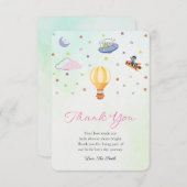 かわいい男女兼用赤ちゃんシャワーサンキューカード サンキューカード (正面/裏面)