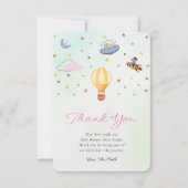 かわいい男女兼用赤ちゃんシャワーサンキューカード サンキューカード (正面)
