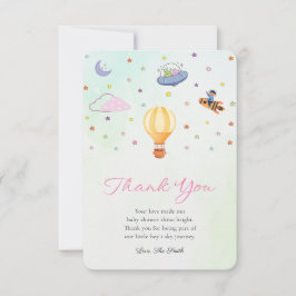 かわいい男女兼用赤ちゃんシャワーサンキューカード サンキューカード