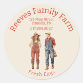 かわいい男性の女性ホームステアラーベルシール ラウンドシール (正面)