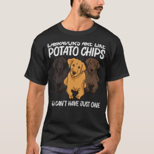 かわいい男性へラブラドール女性子犬の動物 Tシャツ