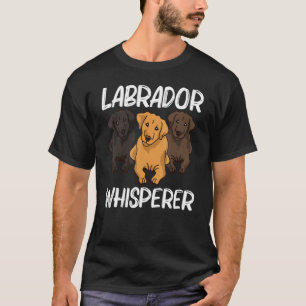 かわいい男性へラブラドール女性子犬の動物 Tシャツ