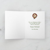 かわいい男性小妖精や小人オンリースクリスマスホリデーカード シーズンカード (内部)