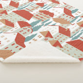 かわいい町家：シームレスなイラストレーション シェルパブランケット (3/4)