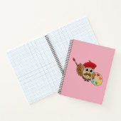 かわいい画家フクロウの漫画 ノートブック (内部)