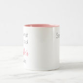 かわいい異父姉妹の名前入りデザイン ツートーンマグカップ (中央)