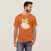 かわいい疲れきったコーギー Tシャツ (正面フル)