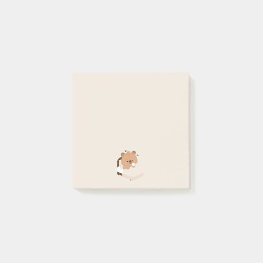 かわいい疲れたカピバラ ポストイット (正面)