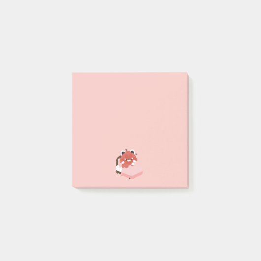 かわいい疲れたレッサーパンダ ポストイット (正面)
