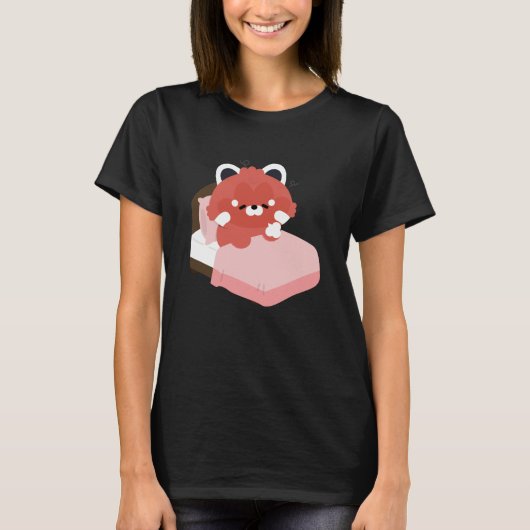 かわいい疲れたレッサーパンダ Tシャツ (正面)