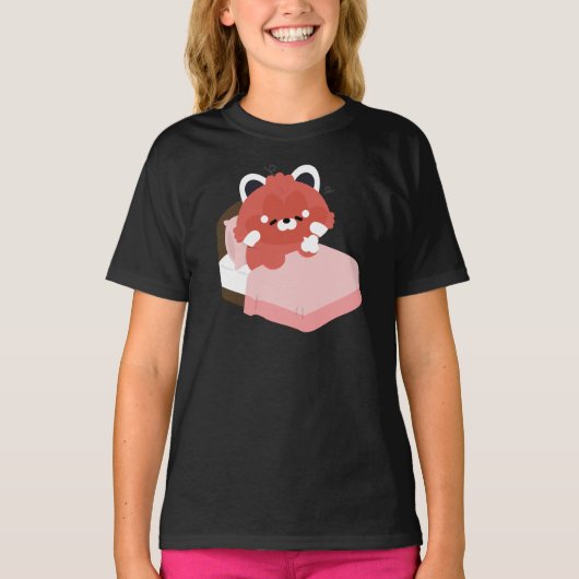 かわいい疲れたレッサーパンダ Tシャツ (正面)