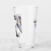 かわいい疲れた白犬と友達最高ののパパ タンブラーグラス (左)