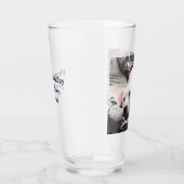 かわいい疲れた白犬と友達最高ののパパ タンブラーグラス (右)