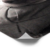 かわいい疲れた白犬と友達最高ののパパ ポスター (角)