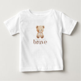 かわいい病気の子供 クマ勇敢童 ベビーTシャツ