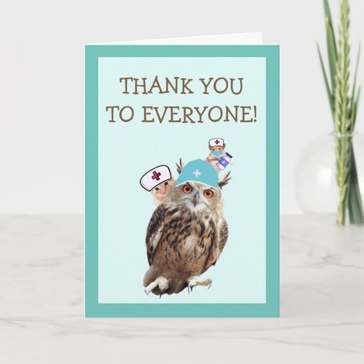 かわいい病院スタッフありがとう カード (正面)