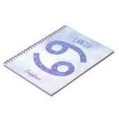 かわいい癌の星占いパーソナライズされた徴候 ノートブック (左側)