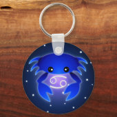 かわいい癌〔占星術の〕十二宮図 キーホルダー (正面)