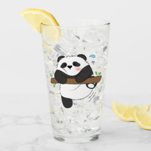 かわいい登山パンダダブルサイドフロントバック タンブラーグラス