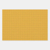 かわいい白いイエローデイジーフローラアートパターン ラッピングペーパーシート (正面2)