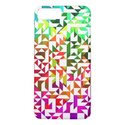 かわいい白いカラフルの幾何学模様 Case-Mate iPhoneケース (裏面)