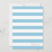 かわいい白いクジラスタイリッシュ赤ちゃんシャワー招待状 招待状 (裏面)