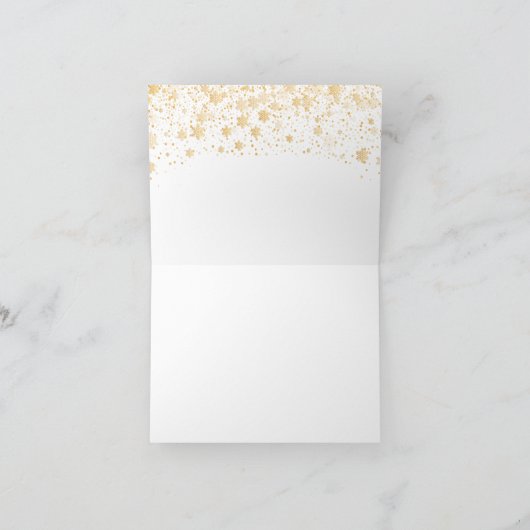 かわいい白いクリスマスアヒル サンキューカード (内部)