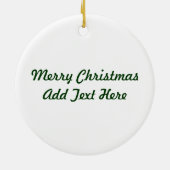 かわいい白いクリスマスアヒル(リース) セラミックオーナメント (裏面)