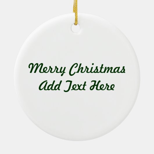 かわいい白いクリスマスアヒル(リース) セラミックオーナメント (裏面)