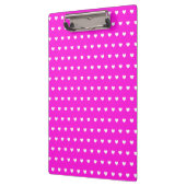 かわいい白いクリップボードで悲鳴を上げるピンクのハート クリップボード (左)