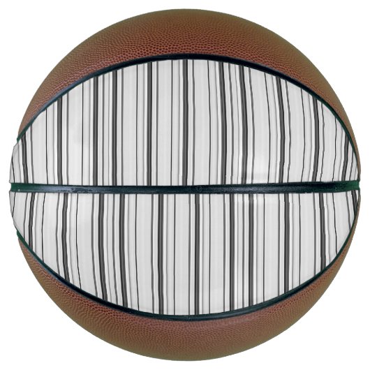 かわいい白いグレーのストライプ バスケットボール (正面)