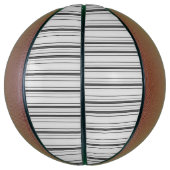 かわいい白いグレーのストライプ バスケットボール (縦)