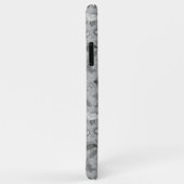 かわいい白いグレーのフローラ背景デザイン Case-Mate iPhoneケース (裏面/右)