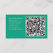 かわいい白いゲーゼQRコードビジネスカードダックスファーム 名刺 (裏面)