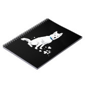 かわいい白いシベリアン・ハスキー – 甘い白い雪の犬 ノートブック (左側)