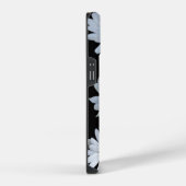 かわいい白いデイジーの花のモノグラム iPhoneケース (右側面)