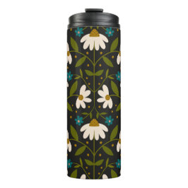 かわいい白いデイジー模様 タンブラー