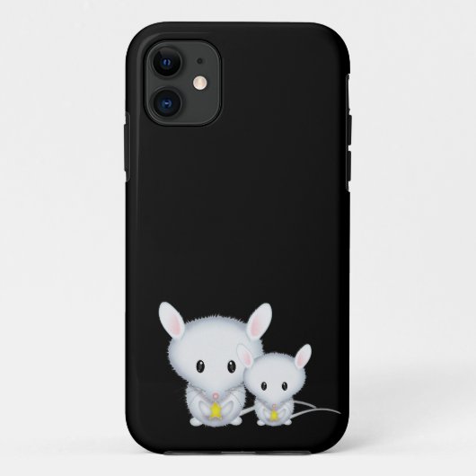 かわいい白いネズミ Case-Mate iPhoneケース (裏面)