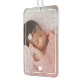 かわいい白いハート（写真付き） カーエアーフレッシュナー (左)