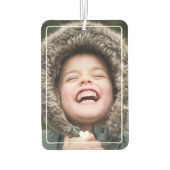 かわいい白いハート（写真付き） カーエアーフレッシュナー (裏面)