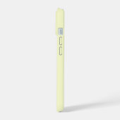 かわいい白いバニーパーソナライズされたの名前イエロー iPhone 15ケース (左側面)