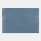 かわいい白いバニーラビットブルーウィンタークリスマス ラッピングペーパーシート (正面3)